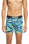 Nike Dri-fit Essential Micro Boxer Briefs In Acid Print/ Black