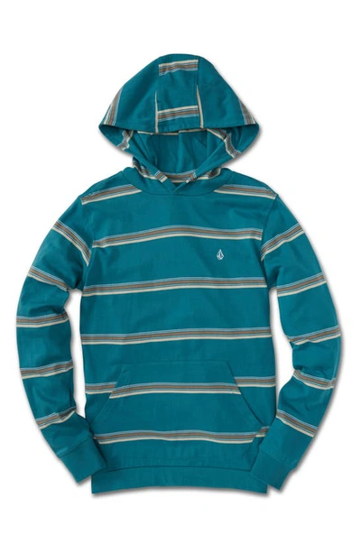 Volcom Kids' Masone Hooded Pullover In Storm Blue