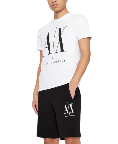 Ax Armani Exchange A X Armani Exchange Men's Printed Icon Logo T-shirt In White