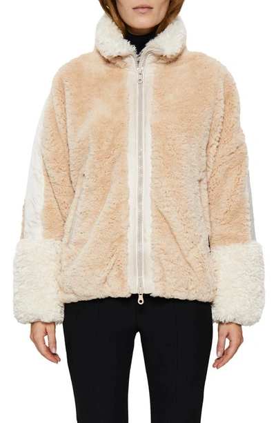 Oof Wear Oversize Faux Fur Jacket In Sabbia