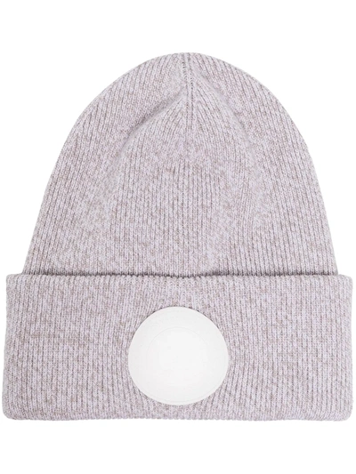 Canada Goose Neutral Arctic Disc Wool Beanie Hat In Gray