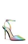 Jessica Simpson Women's Pirrie Lucite Vinyl 2-piece Pumps Women's Shoes In Clear Rainbow
