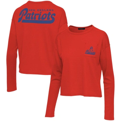 Junk Food Women's Red New England Patriots Pocket Thermal Long Sleeve T-shirt