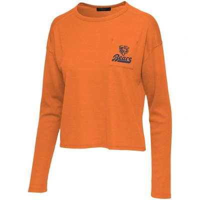 Junk Food Women's Orange Chicago Bears Pocket Thermal Long Sleeve T-shirt