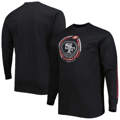 Fanatics Men's Big And Tall Black San Francisco 49ers Color Pop Long Sleeve T-shirt