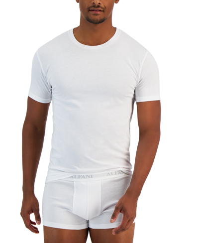 Alfani Men's 4-pk. Classic-fit Solid Cotton Undershirts, Created For Macy's In Bright White