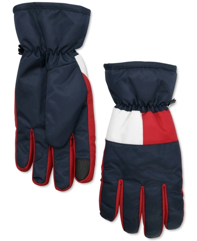 Tommy Hilfiger Men's Flag Ski Gloves In Sky Captain