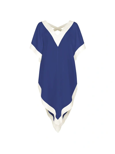 Valimare Aria V-neck Handkerchief Dress In Blue
