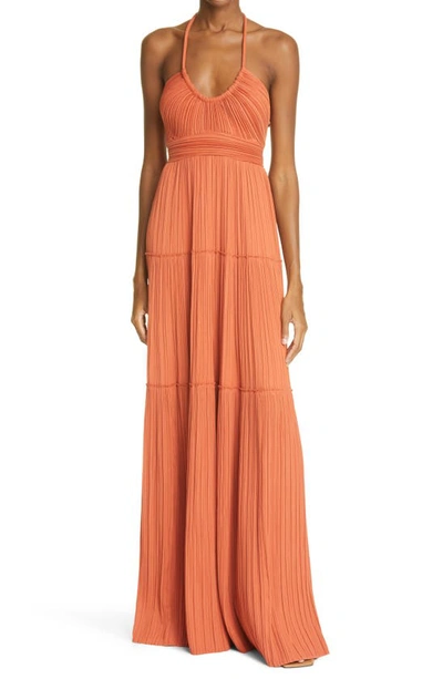 A.l.c Cecilia Sleeveless Maxi Dress In Mecca Orange