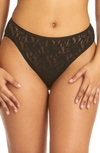 Hanky Panky High Cut Lace Brief In Black