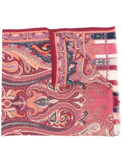 Etro Paisley-print Cashmere-blend Scarf In Multi