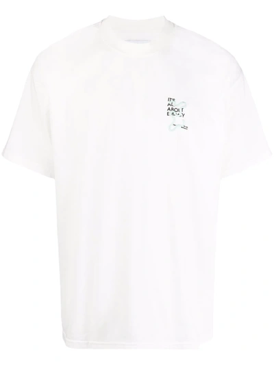 Bonsai Slogan-print Cotton T-shirt In White