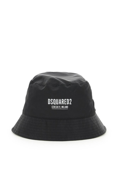 Dsquared2 Ceresio 9 Print Tech Bucket Hat In Black | ModeSens