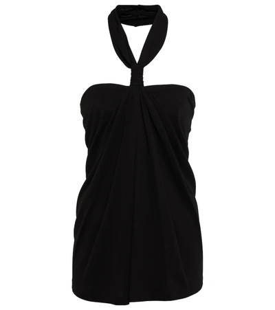 Loewe Black Crepe Top With Twisted Knot