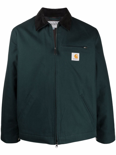 Carhartt Detroit Organic Cotton Canvas Worker Jacket In Green