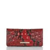 Brahmin Ady Croc Embossed Leather Wallet In Lipstick
