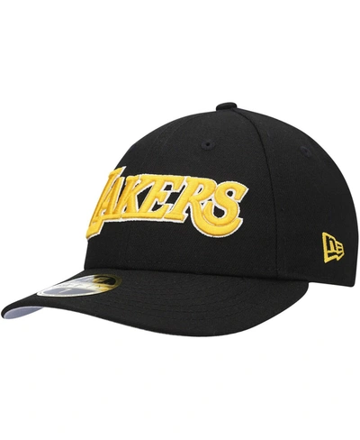 New Era Men's Black Los Angeles Lakers Team Low Profile 59fifty Fitted Hat