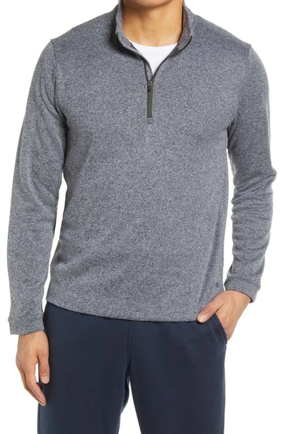 Rhone Quarter Zip Pullover In Dark Grey Heather