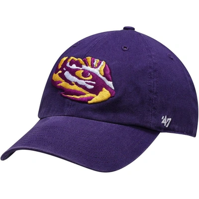 47 ' Purple Lsu Tigers Clean Up Adjustable Hat