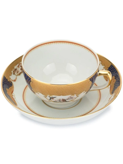 Mottahedeh Golden Butterfly Cup & Saucer