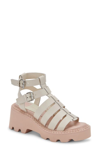 Dolce Vita Galore Lug Sole Sandals Women's Shoes In Ivory Leather ...