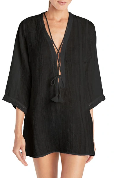 Robin Piccone Natalie Cover-up Tunic In Black