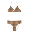 Burberry Kids' Check Lycra Bikini In Beige