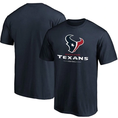 Fanatics Men's Navy Houston Texans Big And Tall Team Logo Lockup T-shirt