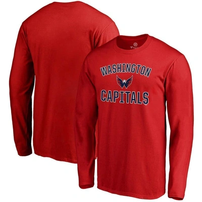 Fanatics Branded Red Washington Capitals Team Victory Arch Long Sleeve T-shirt