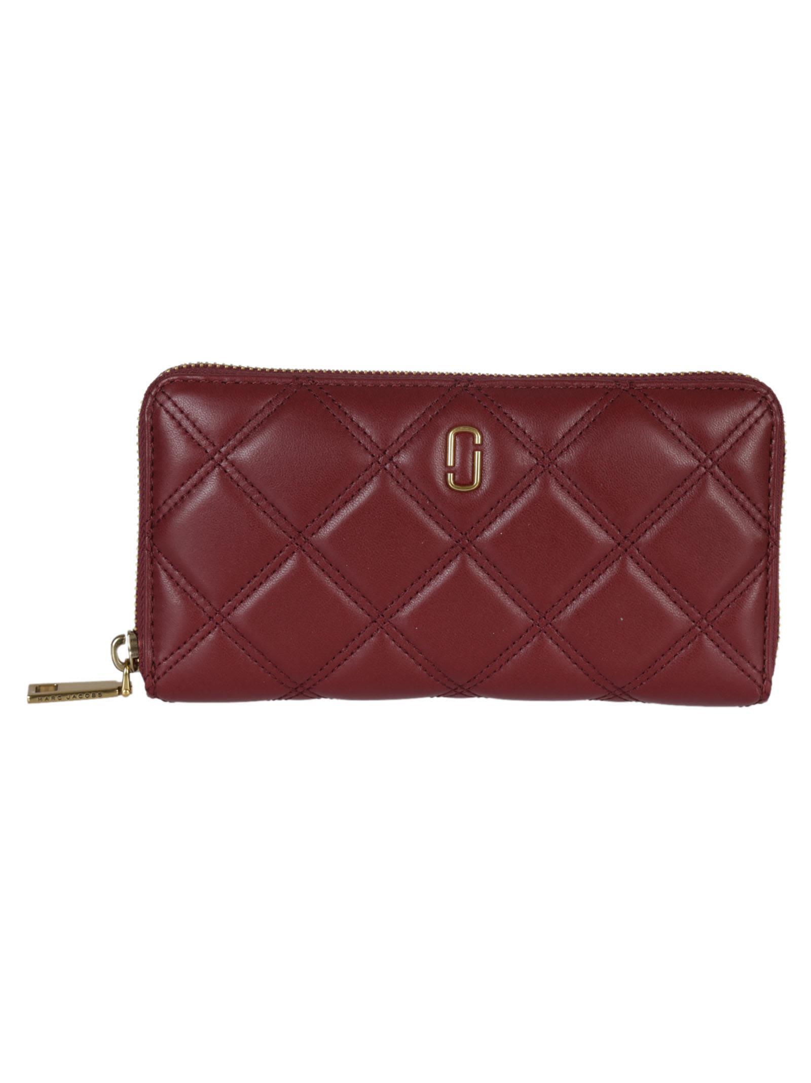 Marc Jacobs Quilted Zip-around Wallet In Cabernet | ModeSens