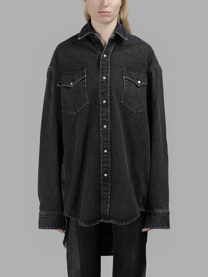 vetements denim shirt