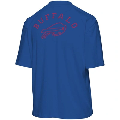 Junk Food Women's Royal Buffalo Bills Half-sleeve Mock Neck T-shirt