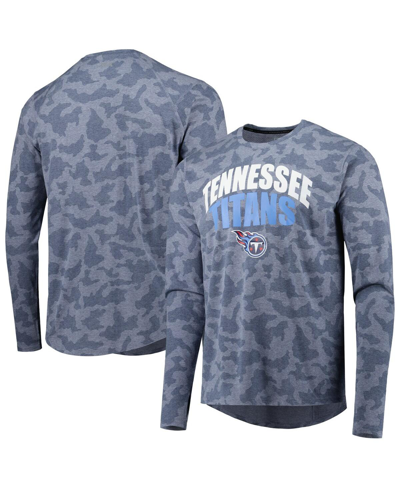 Msx By Michael Strahan Men's Navy Tennessee Titans Camo Long Sleeve T-shirt