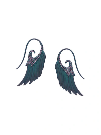 Noor Fares Fly Me To The Moon Earrings In Blue