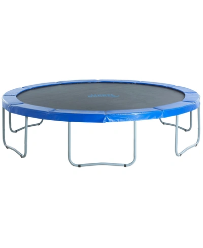 Upperbounce Upper Bounce 12' Round Trampoline With Blue Safety Pad In Black