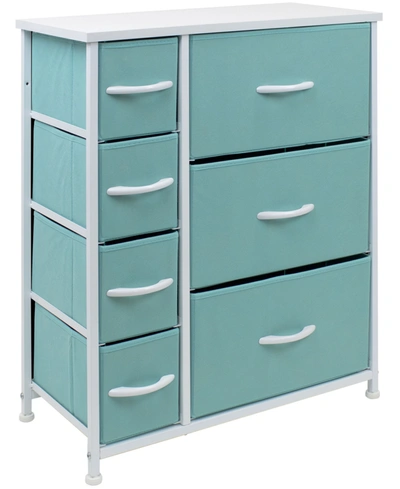 Sorbus 7-drawers Chest Dresser In Aqua