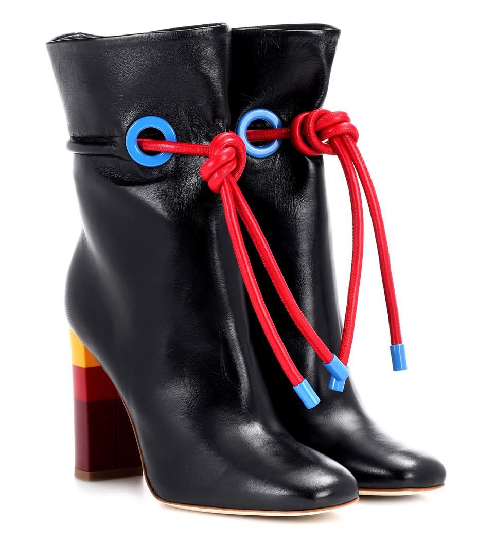 raid dolley red patent heeled ankle boots