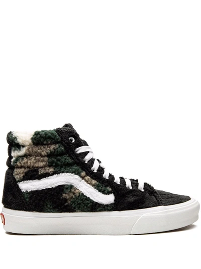 Vans Sk8-hi Sherpa Sneakers In Camo-black In Black Multi