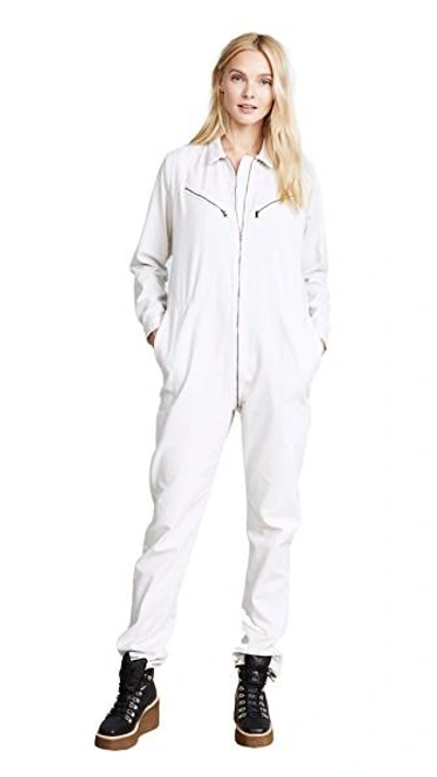 Rachel Comey Riot Long-sleeved Cotton-corduroy Jumpsuit In White