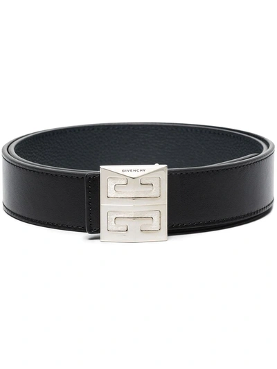 Givenchy Black 4g Reversible Leather Belt In Nero