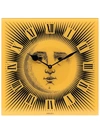 Fornasetti Sun-print Wall Clock In Yellow/black