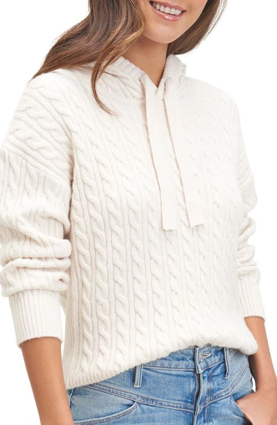 Splendid Billie Cotton & Wool Blend Hooded Sweater In Ivory
