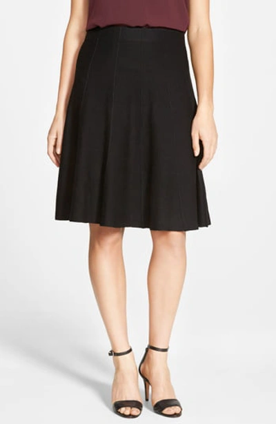 Nic + Zoe Paneled Twirl Skirt, Silver Cloud In Black Onyx