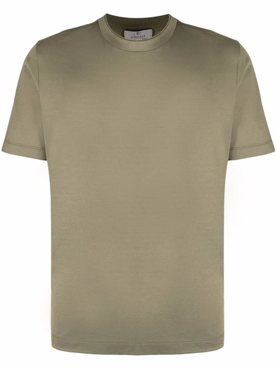 Canali Cotton T-shirt In Grün