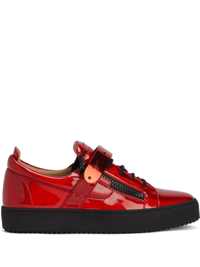 Giuseppe Zanotti Coby Low Sneakers In Red