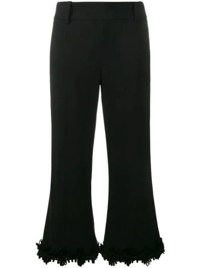 Creatures Of The Wind Fringed Flared Trousers In Black