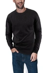 X-ray X Ray Cable Knit Mixed Texture Sweater In Black
