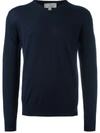 Canali V-neck Jumper In Blue