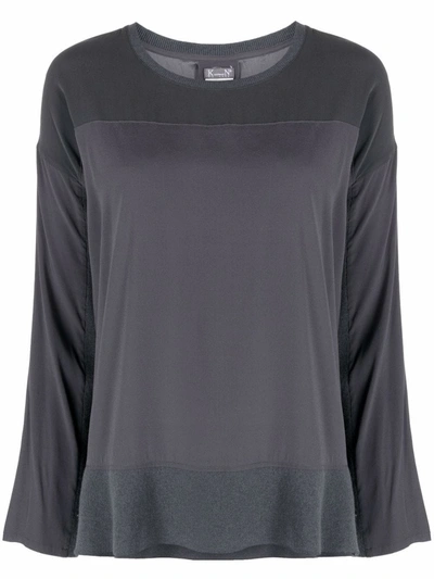 Kristensen Du Nord Colour-block Long-sleeve T-shirt In Grau