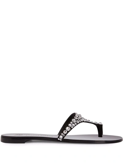 Giuseppe Zanotti Nebula Crystal-embellished Sandals In Black